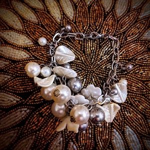 2 for $15 jewelry Pearl cluster bracelet
